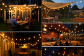45M Outdoor Festive String Lights with Remote